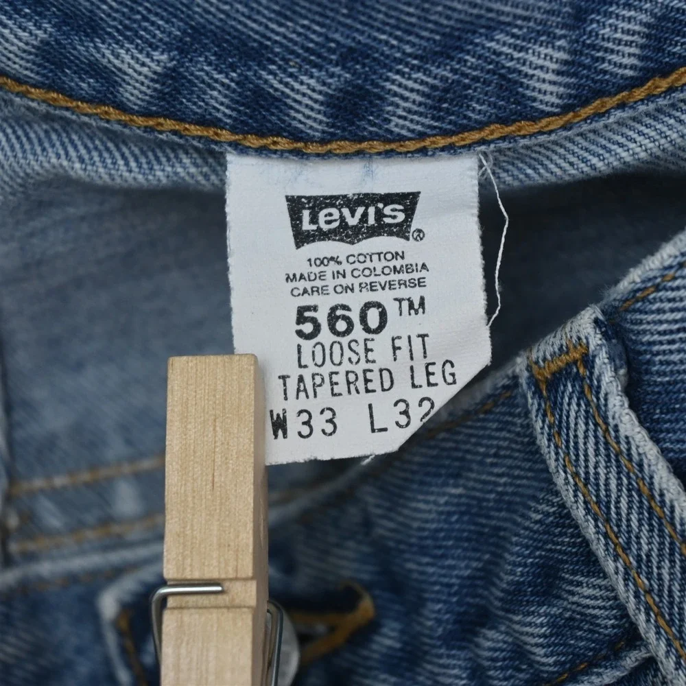 Vtg Y2K Levis 33x32 Light 560 Comfort Loose Tapered High Rise Mens Jeans‎